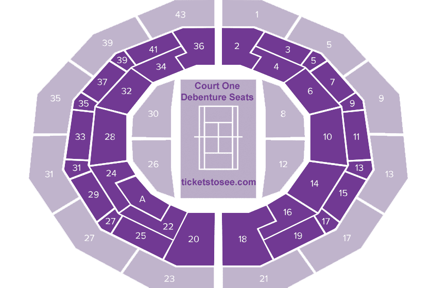 Wimbledon Court 1 Seating Plan