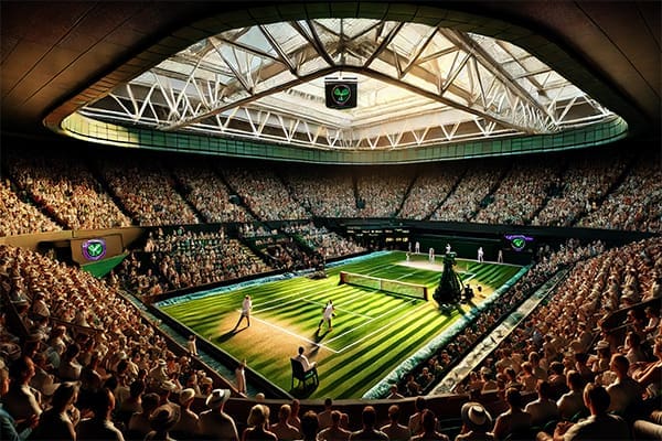 Wimbledon Centre Court on Men’s Semi-Final Day
